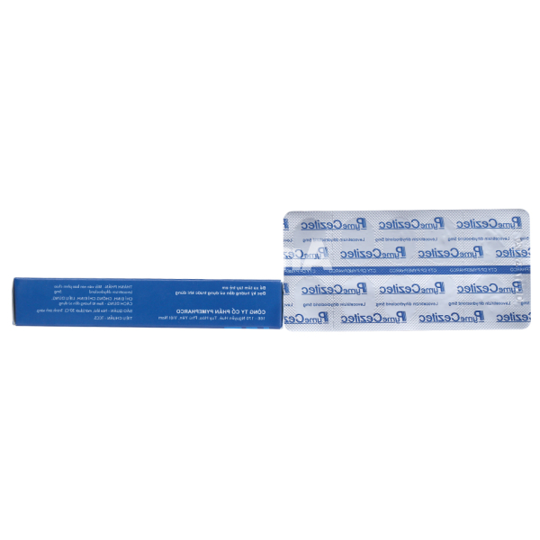 PymeCezitec 5mg trị viêm mũi dị ứng, mề đay (1 vỉ x 10 viên)