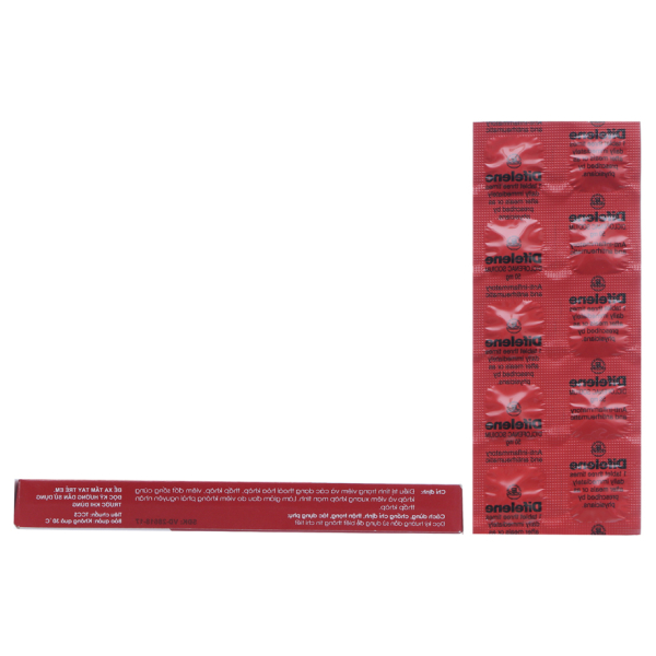 Difelene 50mg giảm đau, kháng viêm xương khớp (1 vỉ x 10 viên)