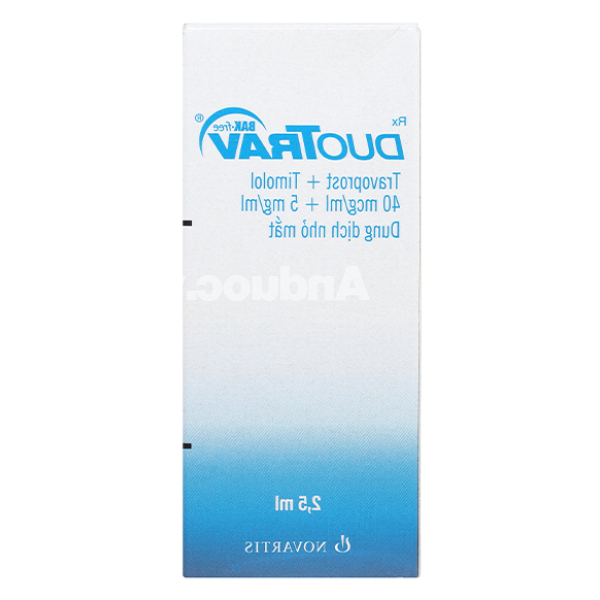 Dung dịch nhỏ mắt DuoTrav làm giảm áp lực nội nhãn chai 2.5ml