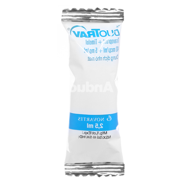 Dung dịch nhỏ mắt DuoTrav làm giảm áp lực nội nhãn chai 2.5ml
