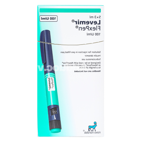 Bút tiêm Levemir FlexPen 100U/ml trị đái tháo đường (5 cây x 3ml)