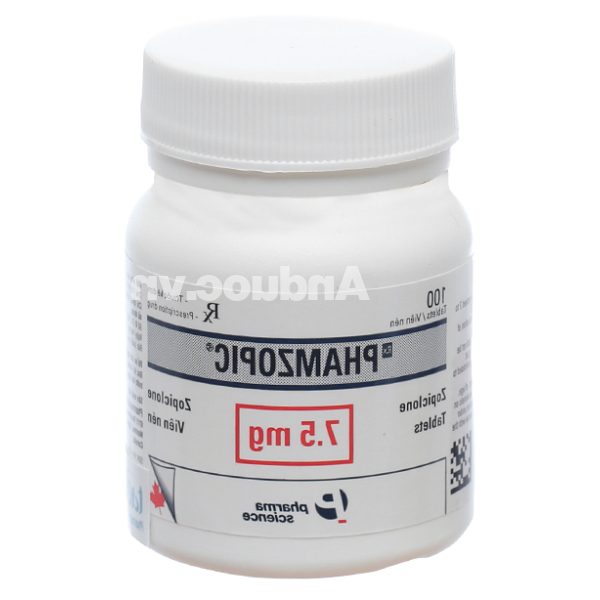 Phamzopic 7.5mg trị rối loạn giấc ngủ lọ 100 viên