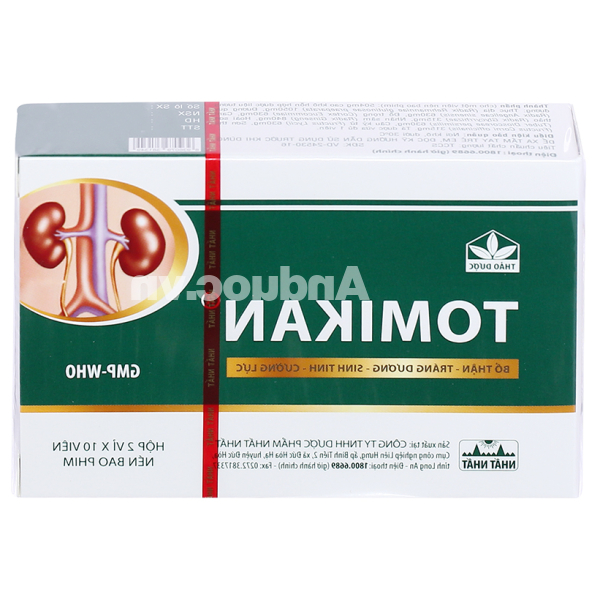 Tomikan 20mg cải thiện chức năng thận, bồi bổ cơ thể (2 vỉ x 10 viên)