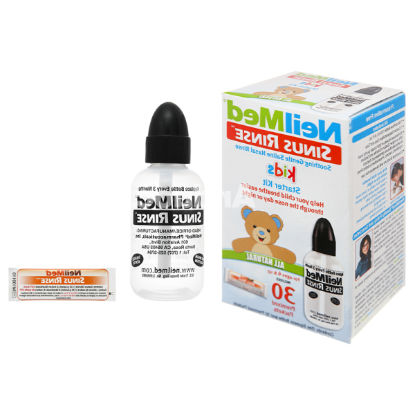 Bộ dụng cụ vệ sinh mũi Neilmed Sinus Rinse cho bé hộp 1 bình + 30 gói