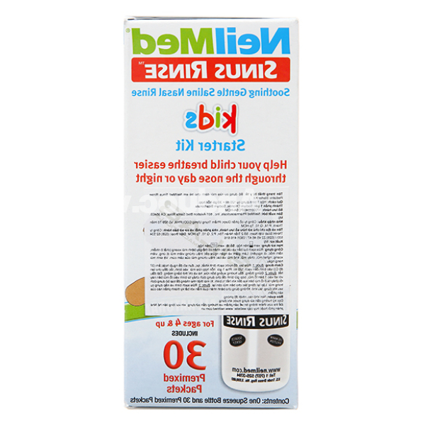 Bộ dụng cụ vệ sinh mũi Neilmed Sinus Rinse cho bé hộp 1 bình + 30 gói