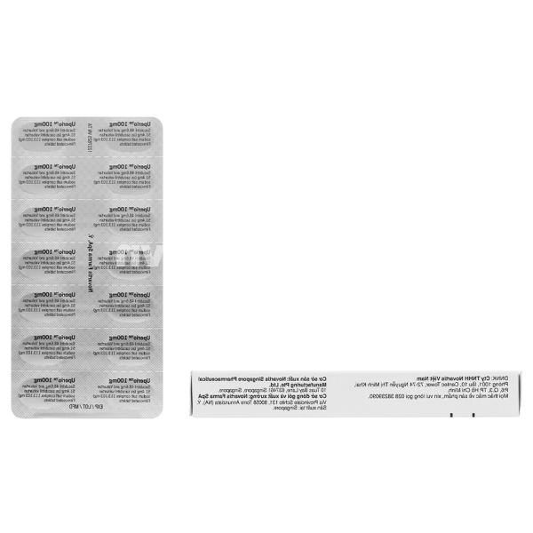 Uperio 100mg trị suy tim (2 vỉ x 14 viên)