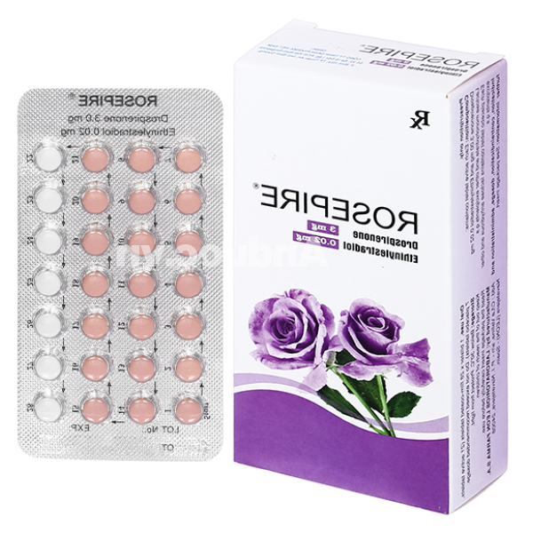 Rosepire 3mg/0.02mg thuốc tránh thai hằng ngày (1 vỉ x 28 viên)