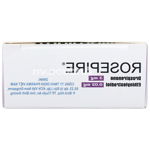 Rosepire 3mg/0.02mg thuốc tránh thai hằng ngày (1 vỉ x 28 viên)