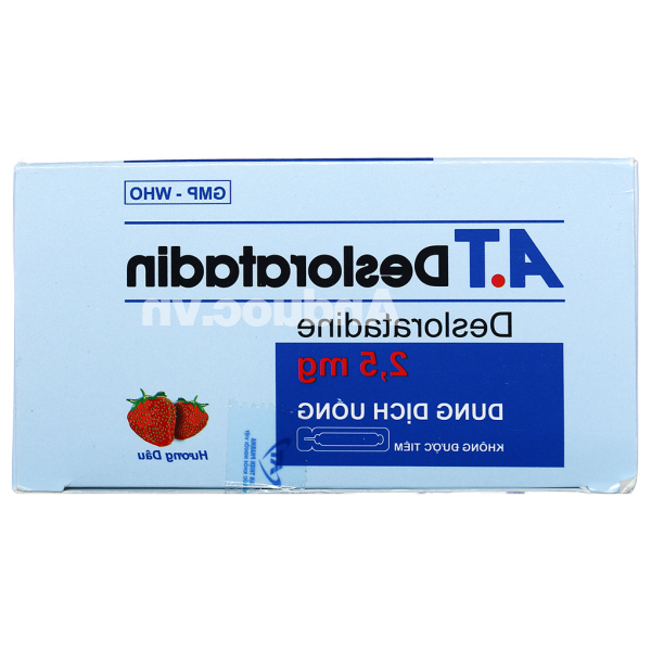 Dung dịch uống A.T Desloratadin 2.5mg trị viêm mũi, mề đay (30 ống x 5ml)