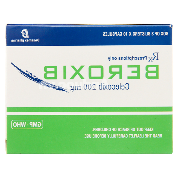 Beroxib 200mg giảm đau, kháng viêm xương khớp (3 vỉ x 10 viên)