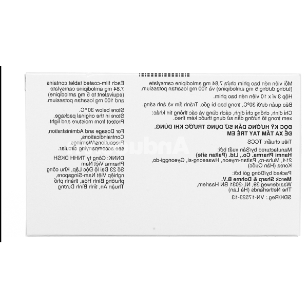 Cozaaz XQ 5/100mg trị tăng huyết áp (3 vỉ x 10 viên)