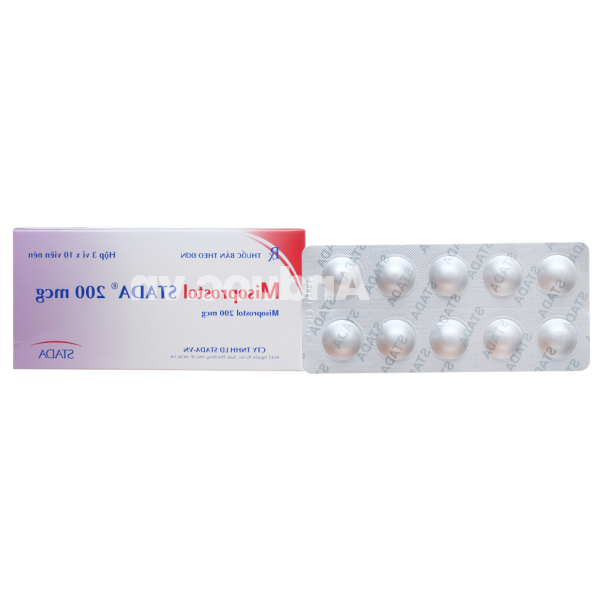 Misoprostol Stada 200mcg trị viêm loét dạ dày (3 vỉ x 10 viên)