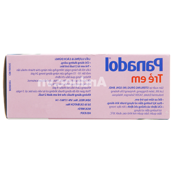 Viên nhai Panadol Trẻ Em 120mg giảm đau, hạ sốt (8 vỉ x 12 viên)