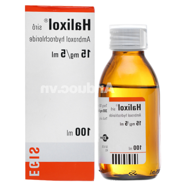 Siro Halixol 15mg/5ml trị bệnh đường hô hấp, tan đàm trong viêm mũi họng chai 100ml