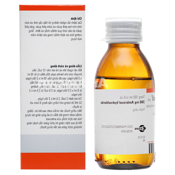 Siro Halixol 15mg/5ml trị bệnh đường hô hấp, tan đàm trong viêm mũi họng chai 100ml