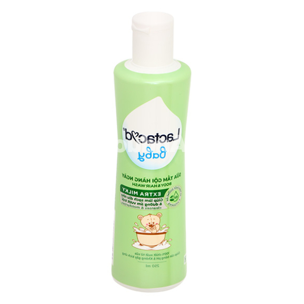 Sữa tắm gội Lactacyd Baby Extra Milky bảo vệ da và tóc cho bé chai 250ml