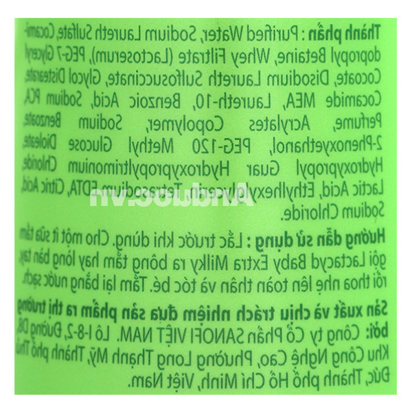 Sữa tắm gội Lactacyd Baby Extra Milky bảo vệ da và tóc cho bé chai 500ml