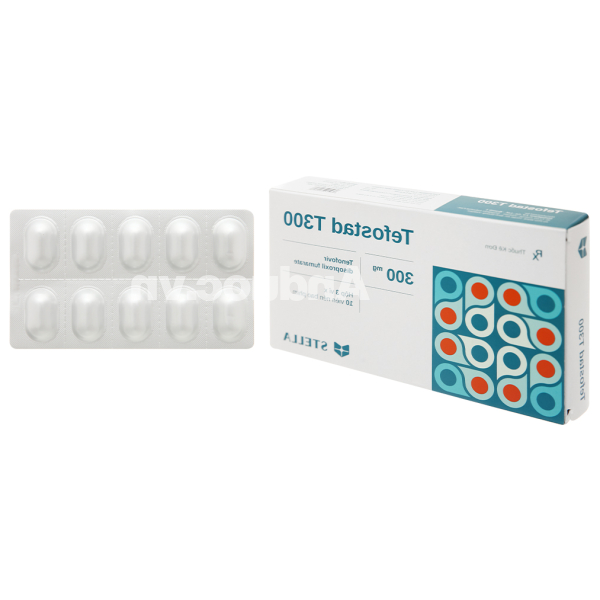 Tefostad T300 phòng và trị nhiễm HIV-týp 1, viêm gan B (3 vỉ x 10 viên)