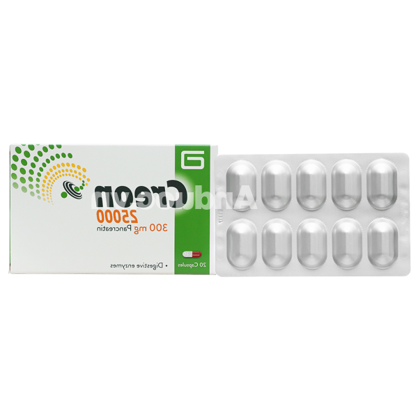 Creon 25000 bổ sung men tụy (2 vỉ x 10 viên)