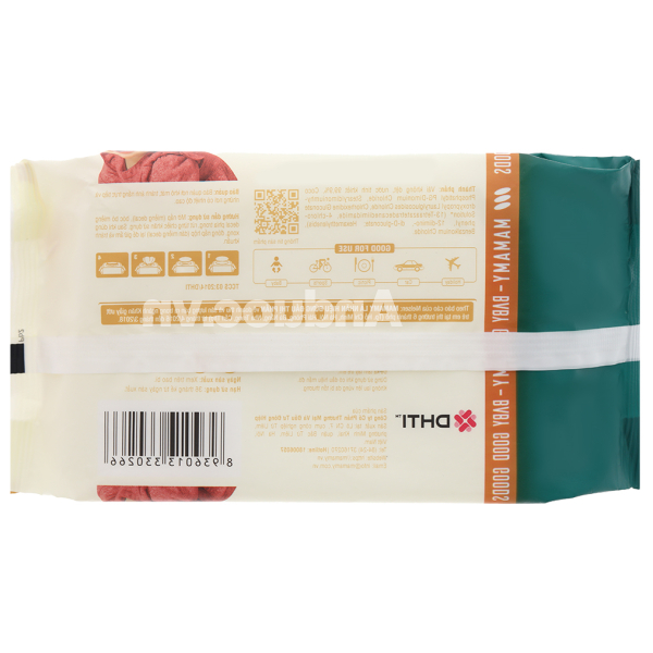 Khăn ướt em bé Mamamy không mùi hương gói 80 miếng