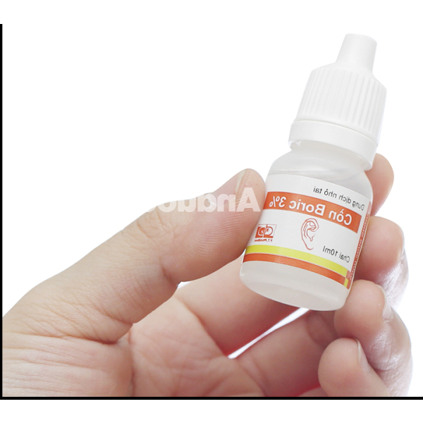 Cồn Boric F.T Pharma 3% phòng viêm tai lọ 10ml