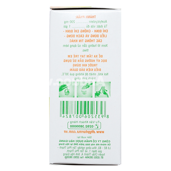 Thuốc bột Mitux 200mg làm tan đàm trong bệnh lý hô hấp (24 gói x 1.5g)