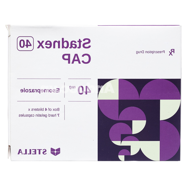 Stadnex 40 Cap trị trào ngược dạ dày, thực quản (4 vỉ x 7 viên)