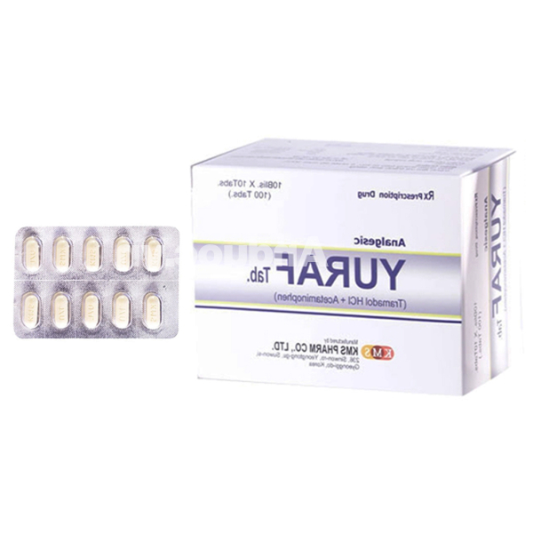 Yuraf Tab trị các cơn đau trung bình đến nặng (10 vỉ x 10 viên)