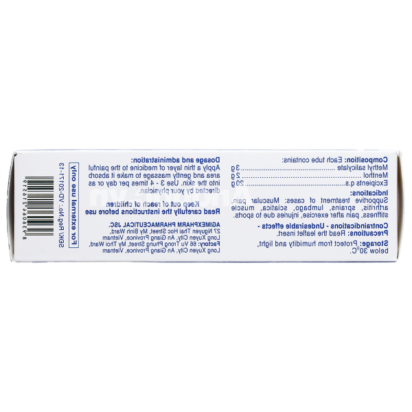 Kem bôi Methocylat giảm đau cơ, xương khớp tuýp 20g