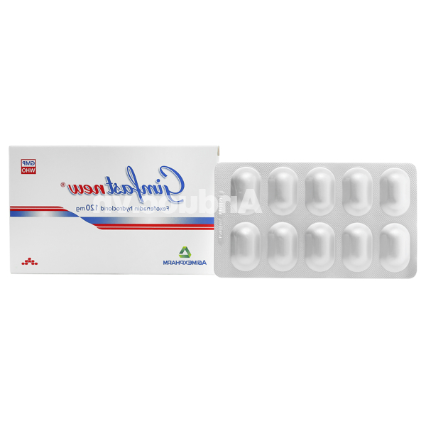 Gimfastnew 120mg trị viêm mũi dị ứng, mày đay (2 vỉ x 10 viên)