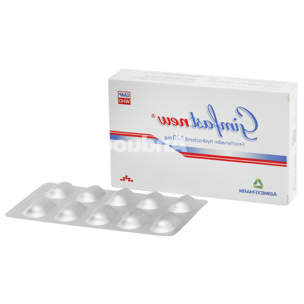 Gimfastnew 120mg trị viêm mũi dị ứng, mày đay (2 vỉ x 10 viên)