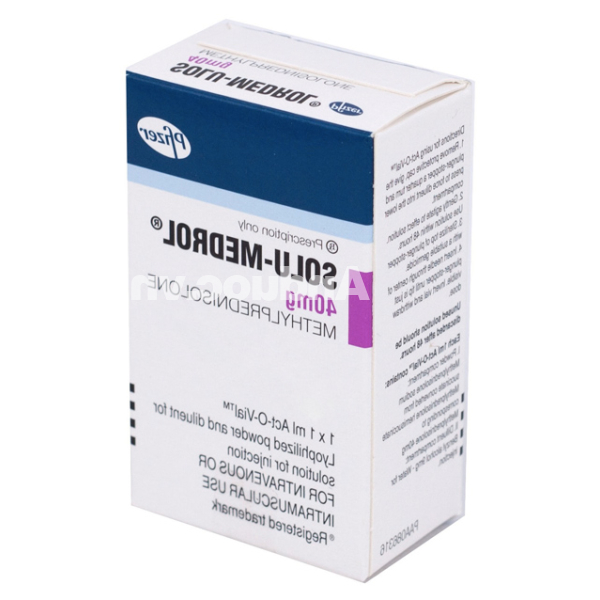 Dung dịch tiêm Solu - Medrol 40mg thuốc kháng viêm chai 1ml