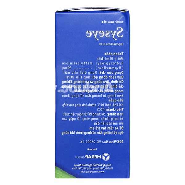 Dung dịch nhỏ mắt Syseye 0.3% giảm kích ứng mắt, khô mắt lọ 10ml