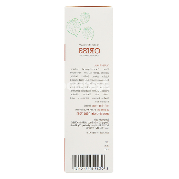 Dung dịch vệ sinh phụ nữ Oriss Feminine Hygiene kháng khuẩn, sạch sâu chai 150ml