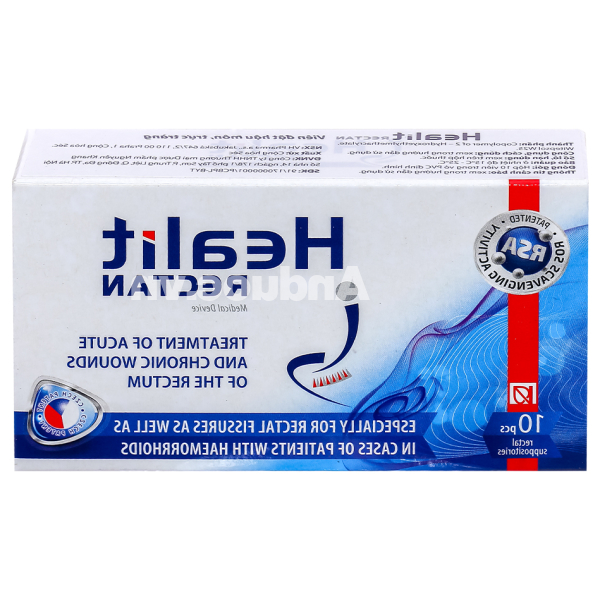 Viên đặt hậu môn Healit Rectan hỗ trợ giảm trĩ hộp 10 viên