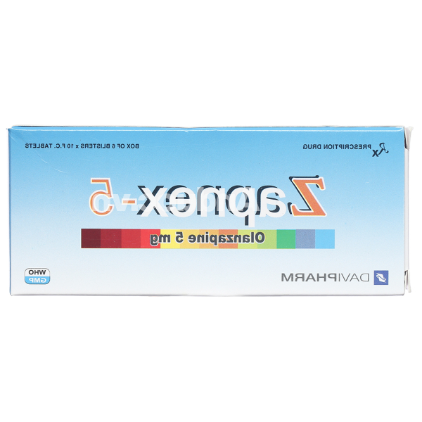Zapnex-5 trị tâm thần phân liệt, rối loạn lưỡng cực (3 vỉ x 10 viên)
