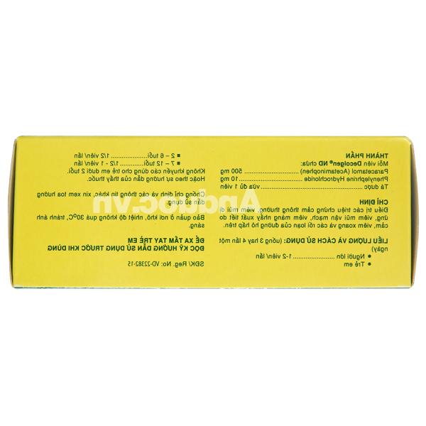 Decolgen ND trị các triệu chứng cảm (12 vỉ x 10 viên)