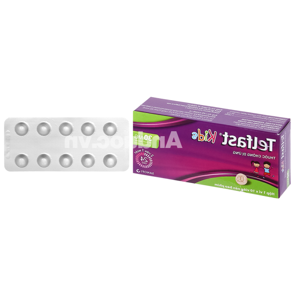 Telfast Kids 30mg trị viêm mũi dị ứng, mày đay cho bé (1 vỉ x 10 viên)