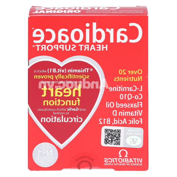 Vitabiotics Cardioace hỗ trợ tim mạch hộp 30 viên