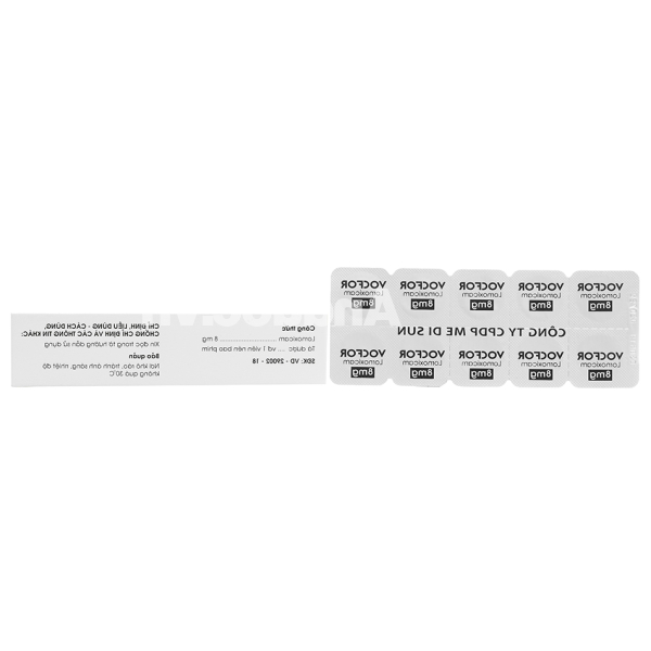 Vocfor 8mg giảm đau, kháng viêm xương khớp (3 vỉ x 10 viên)