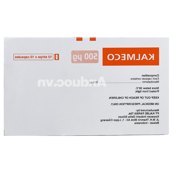 Kalmeco 500mcg trị bệnh lý thần kinh ngoại biên (10 vỉ x 10 viên)