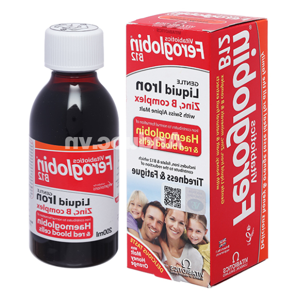 Siro Vitabiotics Feroglobin B12 Liquid hỗ trợ quá trình tạo máu chai 200ml