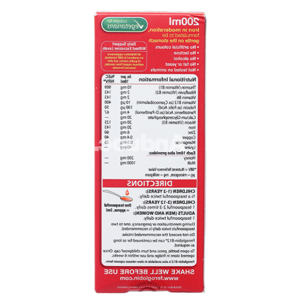 Siro Vitabiotics Feroglobin B12 Liquid hỗ trợ quá trình tạo máu chai 200ml