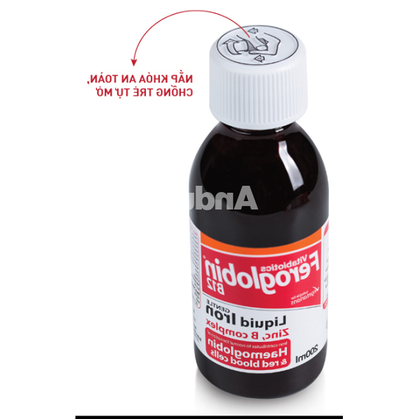 Siro Vitabiotics Feroglobin B12 Liquid hỗ trợ quá trình tạo máu chai 200ml