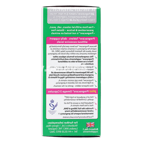 Pregnacare Plus Omega 3 vitamin & khoáng chất cho bà bầu hộp 56 viên