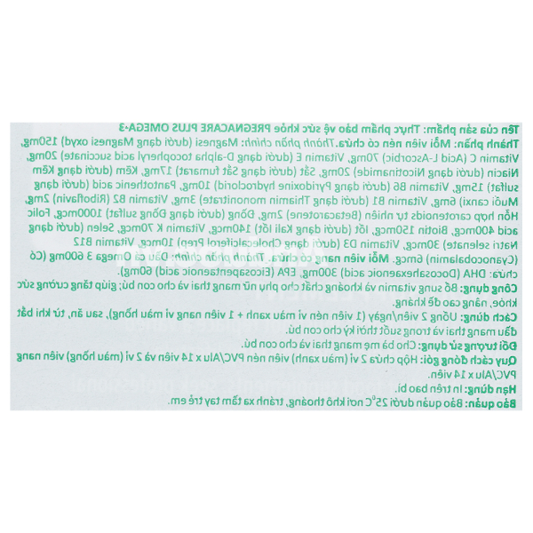 Pregnacare Plus Omega 3 vitamin & khoáng chất cho bà bầu hộp 56 viên