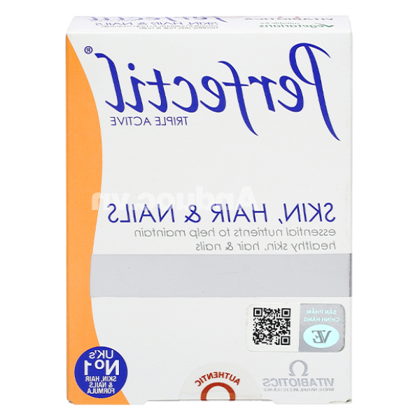 Vitabiotics Perfectil Skin, Hair & Nails đẹp da, tóc, móng hộp 30 viên