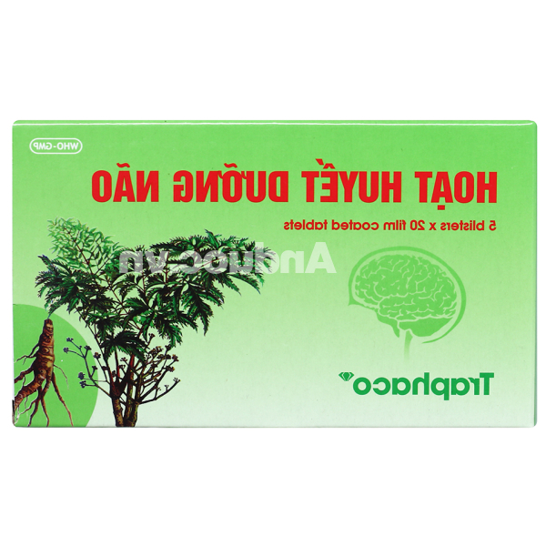 Viên bao phim Hoạt Huyết Dưỡng Não Traphaco giúp cải thiện trí nhớ (5 vỉ x 20 viên)