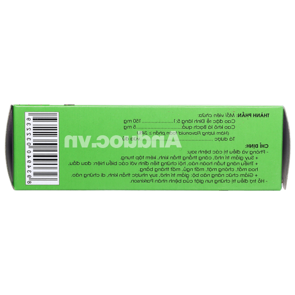 Viên bao phim Hoạt Huyết Dưỡng Não Traphaco giúp cải thiện trí nhớ (5 vỉ x 20 viên)