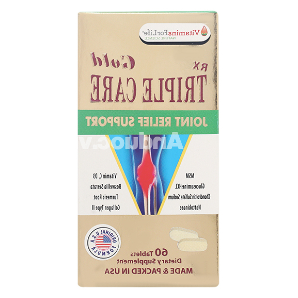 Triple Care Gold tạo độ nhờn và dẻo dai cho khớp hộp 60 viên